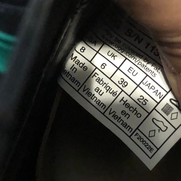 UGG black green leather PLATFORM ankle boots booties shoes women’s 8 new in box - Picture 5 of 7